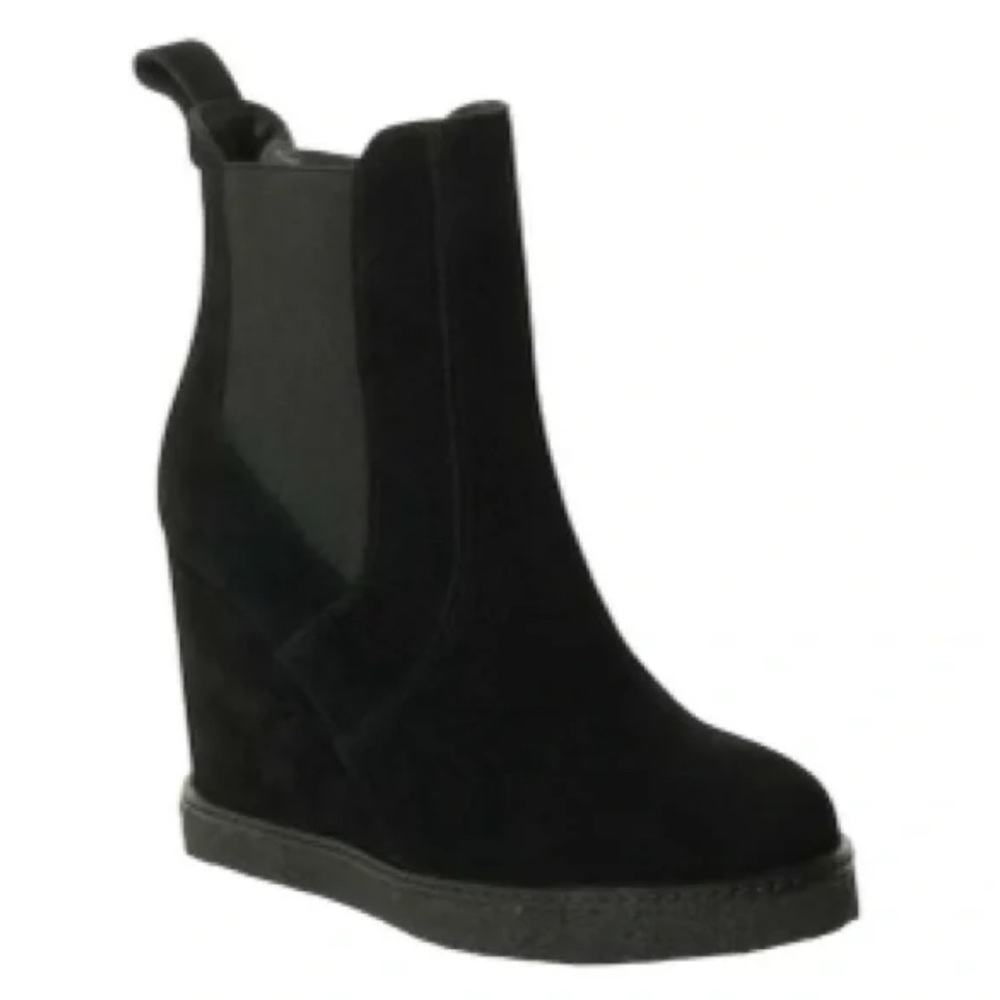Boots VANELI  JABEL Black Suede Wedge Ankle Boot | size 10
